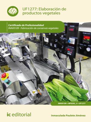 cover image of Elaboración de productos vegetales. INAV0109